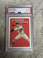 PSA 8 BASEBALL CARD 1988 TOPPS HOF NOLAN RYAN HOUSTON ASTROS RECORD BREAKER