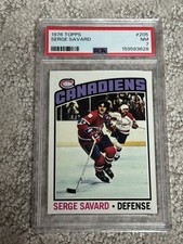 1976 TOPPS HOCKEY CARD PSA 7 SERGE SAVARD MONTREAL CANADIENS