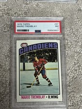 1976 TOPPS HOCKEY CARD PSA 7 MARIO TREMBLAY MONTREAL CANADIENS