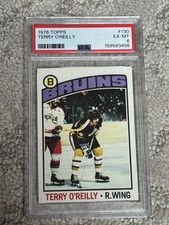 1976 TOPPS HOCKEY CARD PSA 6 TERRY O’REILLY BOSTON BRUINS