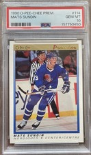 Mats Sundin 1990 O-Pee-Chee Premier #114 Rookie Card PSA 10 NORDIQUES LEAFS HOF