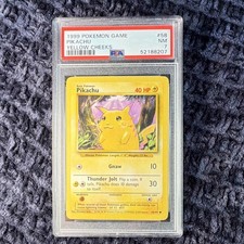 Pokemon TCG 1999 Base Set Pikachu Yellow Cheeks 58/102 PSA 7