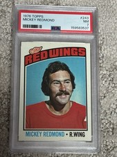 1976 TOPPS HOCKEY CARD PSA 7 MICKEY REDMOND DETROIT RED WINGS