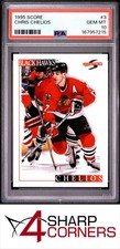 1995 SCORE #3 CHRIS CHELIOS BLACKHAWKS HOF POP 1 PSA 10