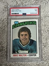1976 TOPPS HOCKEY CARD PSA 7 MIKE WALTON VANCOUVER CANUCKS