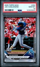Graded 2025 Topps Now Jac Caglianone #262 Rookie Baseball Card PSA 10 Gem Mint