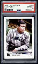 2022 TOPPS UPDATE SP BABE RUTH US3 PSA 10 GOAT YANKEES LEGEND VARIATION