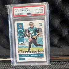 Panini 2021 Chronicles Trevor Lawrence Jaguars Rookie PSA 10 Base #47 Card
