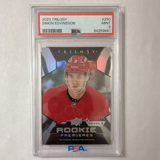 Upper Deck Trilogy 2023-24 Simon Edvinsson Rookie Premieres #250 /299 PSA 9