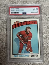 1976 TOPPS HOCKEY CARD PSA 6 WALT MCKECHNIE DETROIT RED WINGS