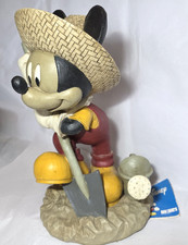 Disney Henri Studio Mickey Mouse Gardener Farmer Garden Statue 15" W Hang Tag