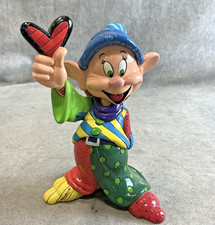 Disney Dopey w/ Heart Romero Britto Enesco Snow White 7 Dwarfs Figurine Pop Art