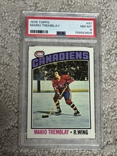 1976 TOPPS HOCKEY CARD PSA 8 MARIO TREMBLAY MONTREAL CANADIENS