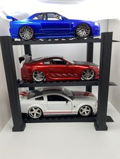 1:18 Scale 4 Post Lift Display for Diecast Cars 3 Tier Garage Diorama