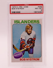 1975 O-Pee-Chee #259 Bob Nystrom PSA 8 NM-MT New York Islanders Hockey Card