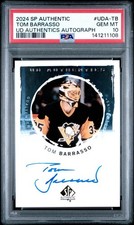 Tom Barrasso 2024 Upper Deck Authentic Autograph #UDA-TB PSA 10 Pop 1 HOF Legend