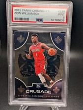 2019 Panini Chronicles Crusade -Zion Williamson -Pelicans Rookie Card 529 - PSA9