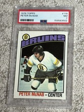 1976 TOPPS HOCKEY CARD PSA 7 PETER MCNAB BOSTON BRUINS