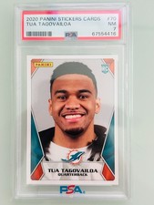 2020 Panini Stickers Card Tua Tagovailoa RC PSA 7 #70