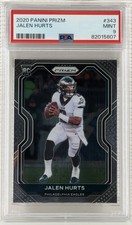 Panini 2020 Prizm Football Jalen Hurts Eagles Rookie Base #343 PSA 9