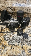 Vintage Asahi Pentax Spotmatic 35mm SLR Film Camera With 2 Additional Lenses