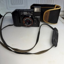 Canon Sure Shot Point And Shoot 35mm Film Camera 38mm 1:2.8 W/ Case Very Clean!!