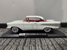 Maisto 1:18 Diecast Special Edition 1957 Chevrolet Bel Air Coupe WHITE NEW INBOX