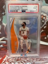 2019-20 PANINI ILLUSIONS ASTOUNDING ORANGE #15 ANTHONY DAVIS PSA 9