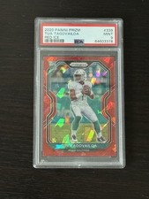 2020 Panini Prizm - Rookie Tua Tagovailoa #339 Red Ice Prizm (RC) PSA 9 Mint