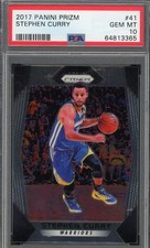 Stephen Curry 2017 Panini Prizm Basketball Card #41 Graded PSA 10