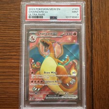 2023 Pokémon TCG Charizard EX Ultra Rare Holo Card PSA 9, 183/165