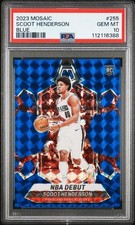 Scoot Henderson Blue Prizm RC /199 2023 Panini Mosaic NBA #255 PSA 10