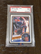 1984 O-PEE-CHEE #245 PAT HUGHES OILERS PSA 9