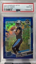 2023 Donruss Optic Blue Scope Bruce Young PSA 10!! Panthers