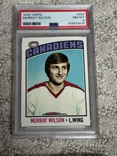 1976 TOPPS HOCKEY CARD PSA 8 MURRAY WILSON MONTREAL CANADIENS