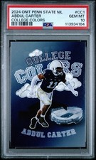 PSA 10 Abdul Carter College Colors SP 2024 OnIt Penn State NY Giants Rookie
