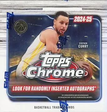 2024/25 Topps Chrome Basketball EXCLUSIVE Factory Sealed 42 Card MEGA Box!
