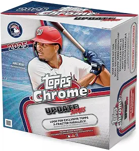 Topps 2025 MLB Chrome Updates Baseball Trading Card Mega Box