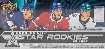 2025 2026 Upper Deck Hockey Star Rookies Limited Edition Boxed Set Featuring Ivan Demidov, Matthew Schaefer, Michael Misa and Ben Kindel Rookie Cards Plus