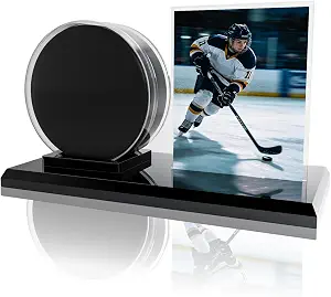 Card Archiver Hockey Puck Display Case, Acrylic Ball Ring & Card Stand Set