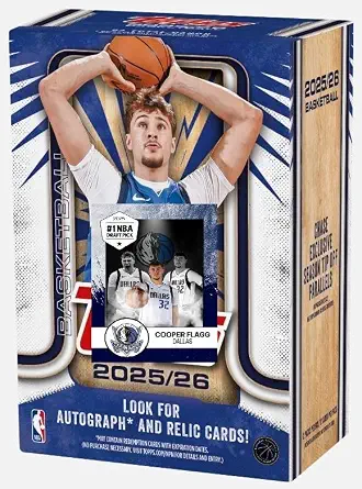 NEW 2025-26 Basketball Card BLASTER Box w/84 Cards, Bonus Custom Cooper Flagg Card Sized Print