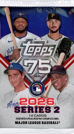 2026 Topps Series 2 Baseball MEGA Foil Pack with (14) Brand New Mint Cards!