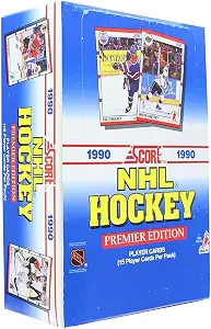 1990 - 1991 Score NHL Hockey Premier Edition Full Sealed Box of 36 Packs of 15 Trading Cards (Total of 540 Cards) Possible Rookies Include Brodeur, Lindros, Jagr and Roenick!