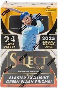 2025 Panini Select Baseball Hobby Blaster Trading Card Box (Chase Hobby Blaster Exclusive Green Flash Parallels)