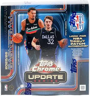 2025/26 Topps Chrome Update Basketball MEGA box (7 pks/bx)
