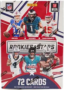 2025 Panini Rookies & Stars Football 6-Pack Hobby Blaster Trading Card Box (1 Autograph or Memorabilia Card Per Box)