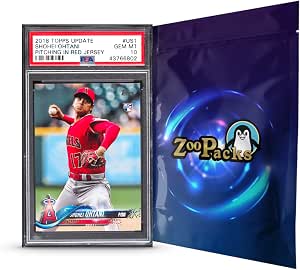 PSA Baseball Graded Card Mystery Pack | PSA Graded Baseball Card | Grade 8+ Guaranteed | Contains One Graded Vintage, Rookie, Legend or Current Star | by Zoo Packs