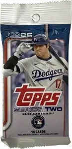 Topps 2025 Series 2 Baseball Trading Card Pack (14 Cards)