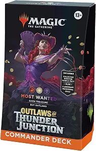 Magic: The Gathering Outlaws of Thunder Junction Commander Deck - Most Wanted (100-Card Deck, 2-Card Collector Booster Sample Pack + Accessories)