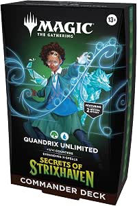 Magic: The Gathering Secrets of Strixhaven Commander Deck - Quandrix Unlimited (100-Card Deck, Deck Box + Accessories)
